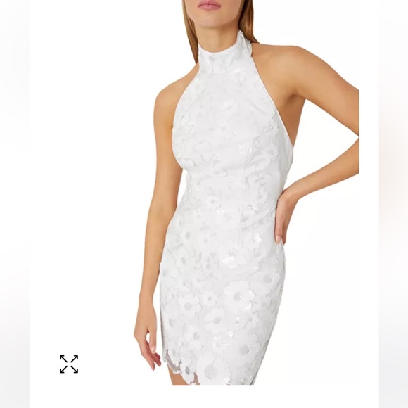 Milly Harriet Flora Sequin Halter Dress - Picture 5 of 8